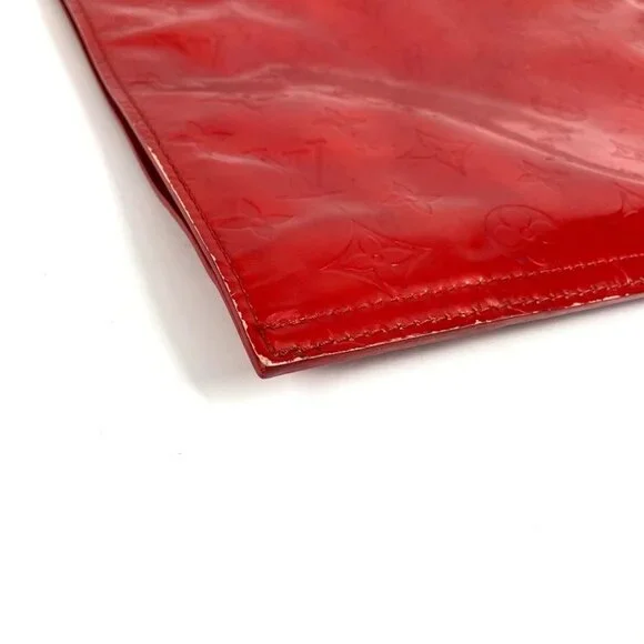 LOUIS VUITTON M91078 MonogramVernis Stanton bag vertical Hand Bag Red